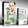 Set rola masaj facial AORLIS  A0-50041, Gua Sha, piatra de jad, pentru fata si corp, anti-rid, verde 