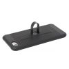 Husa de protectie pentru iPhone 6 / 6S, silicon moale cu perforatii si curelusa sustinere telefon, negru