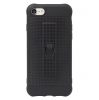 Husa de protectie pentru iPhone 7 / 8, silicon moale cu perforatii si curelusa sustinere telefon, negru