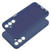 Husa Samsung Galaxy S24, Luxury Silicone, protectie camera, catifea in interior, albastru inchis