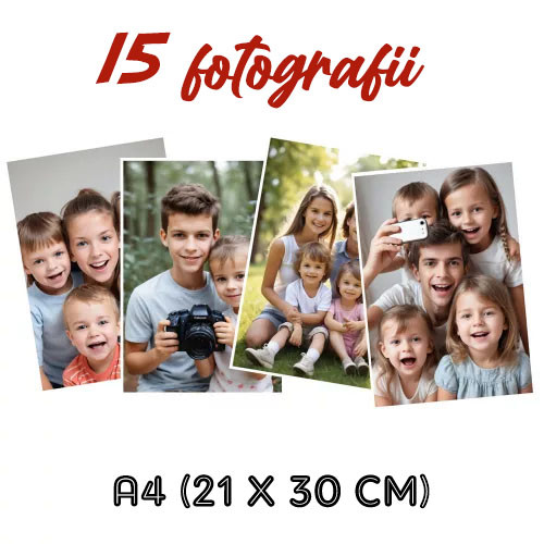 Set 15 fotografii cu imaginea ta, A4 (21 x 30 cm)