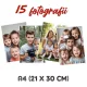 Set 15 fotografii cu imaginea ta, A4 (21 x 30 cm)