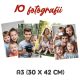Set 10 fotografii cu imaginea ta, A3 (30 x 42 cm)