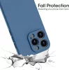 Husa Apple iPhone 13 Pro Max, Luxury Silicone, catifea in interior, protectie camere, verde inchis