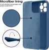Husa Apple iPhone 13 Pro Max, Luxury Silicone, catifea in interior, protectie camere, verde inchis