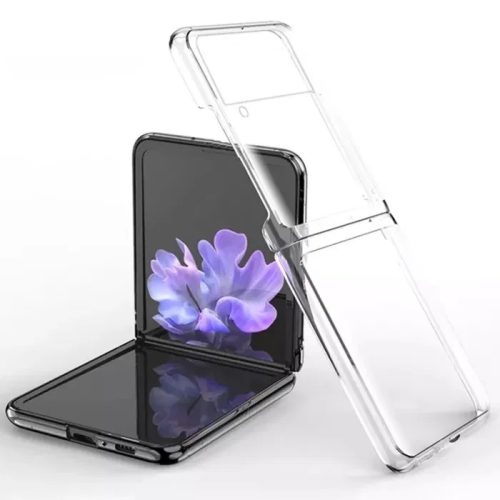 Husa de protectie pentru Samsung Galaxy Z Flip 3 , policarbonat transparent cu margini flexibile din TPU