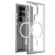 Husa protectie Samsung Galaxy S25 Ultra, compatibila MagSafe, hybrid PC + TPU, transparenta