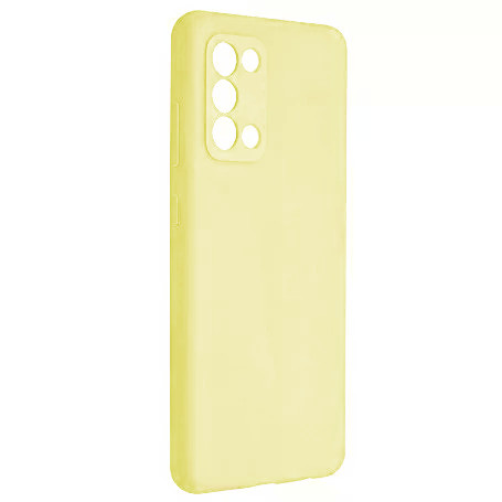 Husa Samsung Galaxy A03s / A02s, Luxury Silicone, catifea in interior, protectie camere, galbena