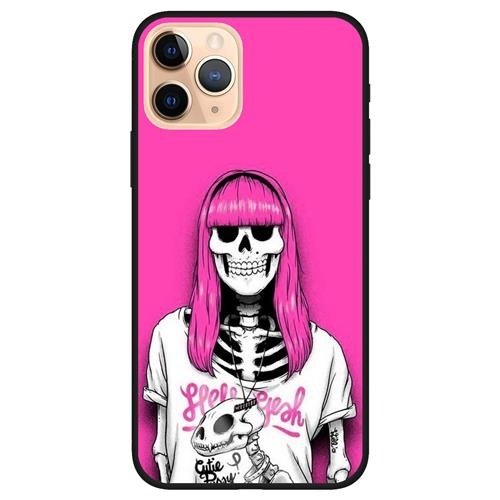 Husa de protectie pentru Apple iPhone 11 Pro, hibrid TPU + PC, model Hipster Woman