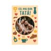 Fotografie magnetica personalizata, 10 x 15 cm, rama Cel mai bun tata!