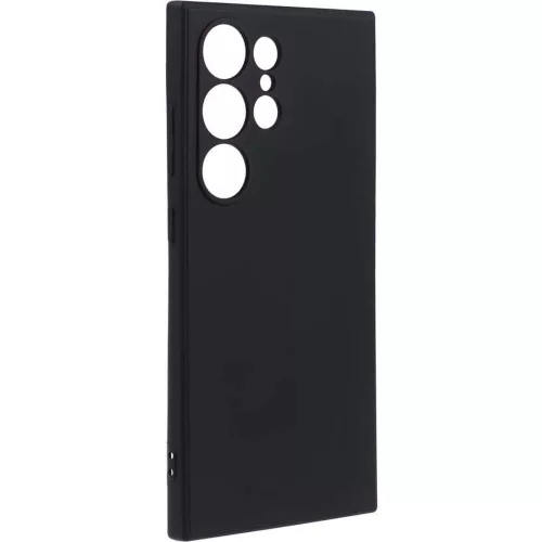 Husa Samsung Galaxy S24 Ultra, Luxury Silicone, catifea in interior, protectie camere, neagra