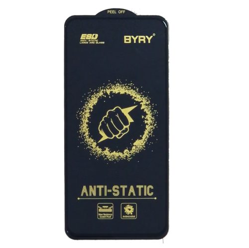 Folie sticla Apple iPhone 13/13 Pro, BYRY Antistatic ESD, margini negre