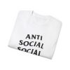 Tricou personalizat alb, copii/adulti, design Anti Social Social Club, modal, diverse marimi