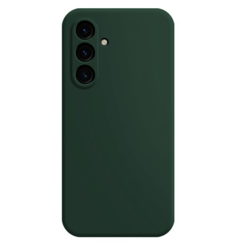 Husa Samsung Galaxy A34 5G, Luxury Silicone, catifea in interior, protectie camere, verde inchis
