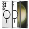 Husa Samsung Galaxy S24 Ultra, Electroplating Magsafe TPU, protectie camera, margini negre