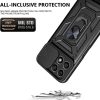 Husa protectie Motorola Edge 50 Neo, Camshield Armor, inel sustinere, protectie camera, albastra
