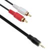 Cablu audio 2 x RCA, jack 3.5 mm, tata, 1.5 metri, capete aurite