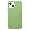 Husa Apple iPhone 13, Luxury Silicone, catifea in interior, verde maslina