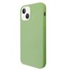 Husa Apple iPhone 13, Luxury Silicone, catifea in interior, verde maslina
