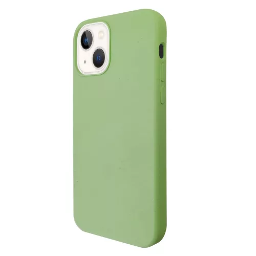 Husa Apple iPhone 13, Luxury Silicone, catifea in interior, verde maslina