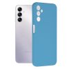 Husa Samsung Galaxy A14 5G, Luxury Silicone, protectie camera, catifea in interior, albastru deschis