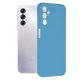 Husa Samsung Galaxy A14 5G, Luxury Silicone, protectie camera, catifea in interior, albastru deschis