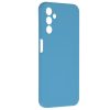 Husa Samsung Galaxy A14 5G, Luxury Silicone, protectie camera, catifea in interior, albastru deschis