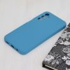 Husa Samsung Galaxy A14 5G, Luxury Silicone, protectie camera, catifea in interior, albastru deschis