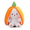 Jucarie de plus reversibila iepuras, Happy Bunny, morcov, 35 cm