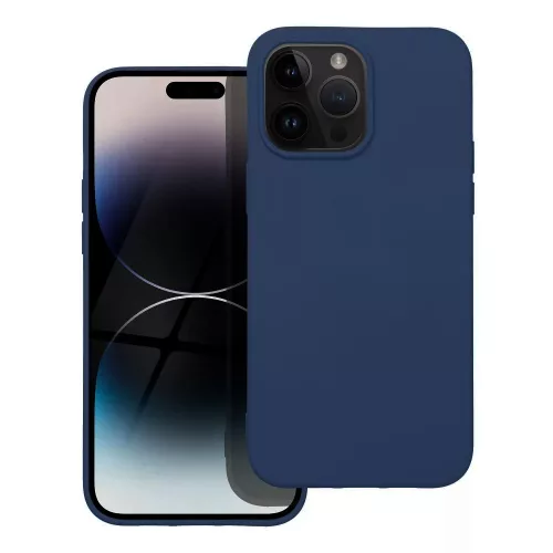 Husa Apple iPhone 16 Pro Max, Luxury Silicone, catifea in interior, albastra