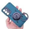 Husa Samsung Galaxy A13 5G / Galaxy A04s, Rotating Bracket, protectie camera, prindere magnetica, albastru inchis