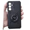 Husa Samsung Galaxy A14, Rotating Bracket, protectie camera, prindere magnetica, neagra