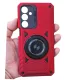 Husa Samsung Galaxy A14, Rotating Bracket, protectie camera, prindere magnetica, rosie