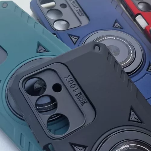 Husa Samsung Galaxy A14, Rotating Bracket, protectie camera, prindere magnetica, verde