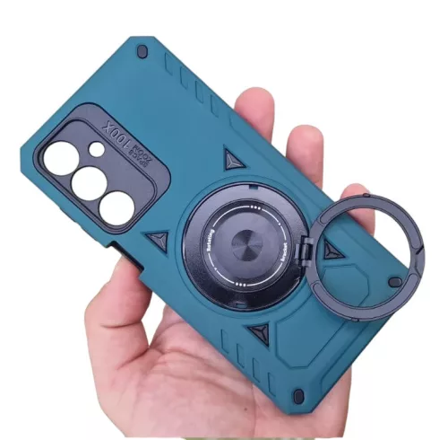 Husa Samsung Galaxy A25, Rotating Bracket, protectie camera, prindere magnetica, rosie