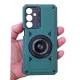 Husa Samsung Galaxy A25, Rotating Bracket, protectie camera, prindere magnetica, verde