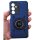 Husa Samsung Galaxy A26, Rotating Bracket, protectie camera, prindere magnetica, albastru inchis