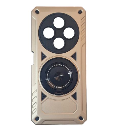Husa Xiaomi Redmi 14C, Rotating Bracket, protectie camera, prindere magnetica, aurie