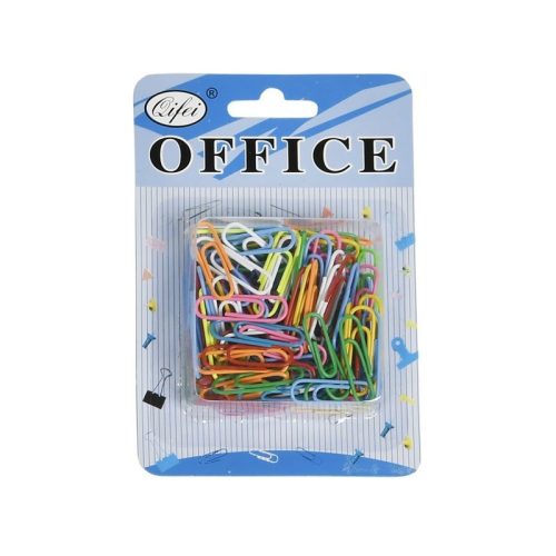 Agrafe birou Office Cover, metalice, 28mm, diverse culori, blister 100 buc