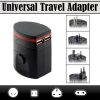 Adaptor priza universal UK, US/CN, AUS/NZ, EU cu 2 x USB 1A, negru