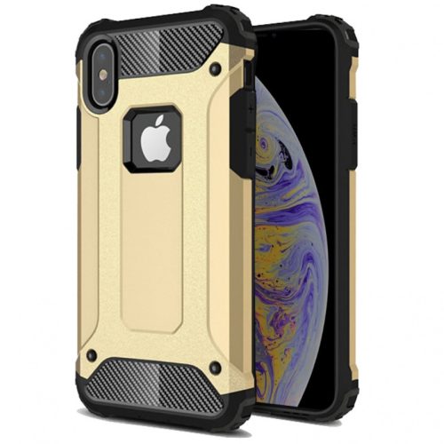 Husa Armor Case pentru Apple iPhone XS Max, hibrid (TPU + Plastic), aurie