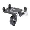 Suport telefon pentru bicicleta BG-087, aliaj aluminiu, reglabil, negru
