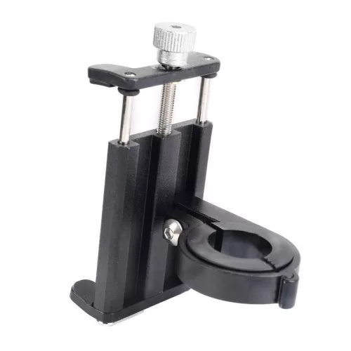 Suport telefon pentru bicicleta BG-087, aliaj aluminiu, reglabil, negru