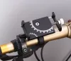Suport telefon pentru bicicleta BG-087, aliaj aluminiu, reglabil, negru