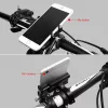 Suport telefon pentru bicicleta BG-087, aliaj aluminiu, reglabil, negru