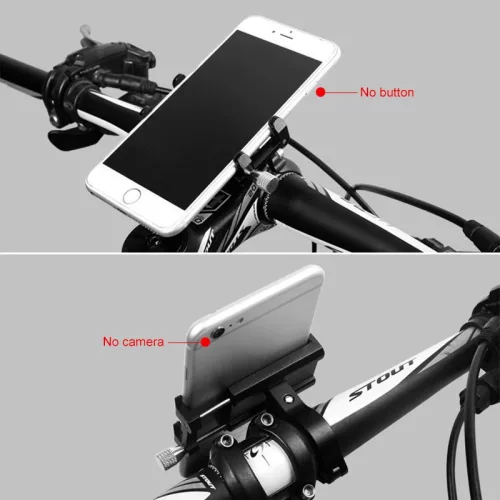 Suport telefon pentru bicicleta BG-087, aliaj aluminiu, reglabil, negru