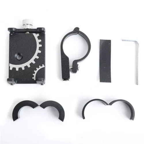 Suport telefon pentru bicicleta BG-087, aliaj aluminiu, reglabil, negru