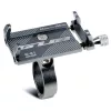 Suport telefon pentru bicicleta GUB G81, aliaj aluminiu, reglabil, gri inchis