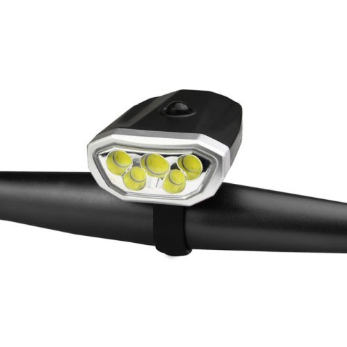 Lanterna bicicleta BL-Q05, 5 leduri COB, acumulator intern, incarcare cablu MicroUSB, neagra