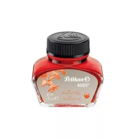   Calimara cu cerneala Pelikan 4001, cerneala rosie (lucioasa), 30ml